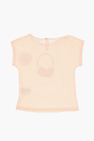 t-shirt girocollo con stampa