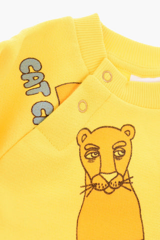 cat campus printed crew-neck sweatshirt