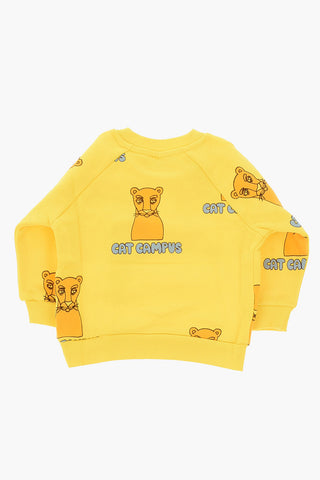 cat campus printed crew-neck sweatshirt