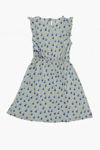 Printed crew-neck dress