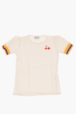 T-shirt girocollo con ricamo