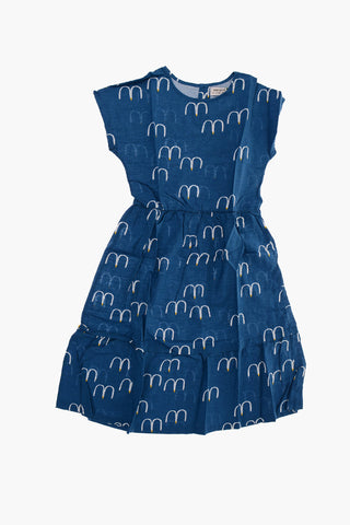 Printed crew-neck dress