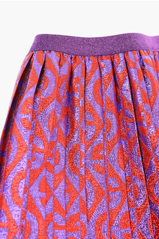 Drawstring waist accordion skirt