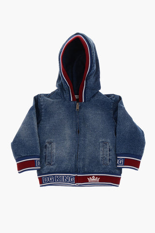 stretch cotton DG KING hooded sweatshirt