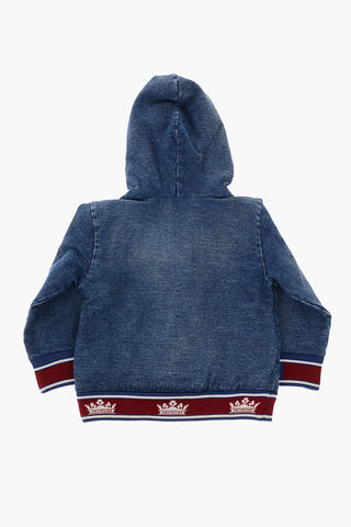 stretch cotton DG KING hooded sweatshirt