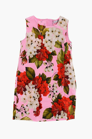 floral-print dress with zip closure