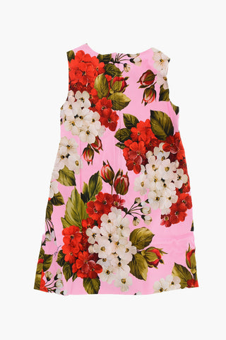 floral-print dress with zip closure