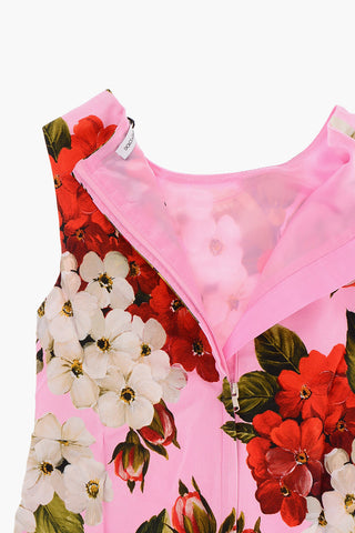 floral-print dress with zip closure