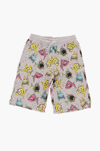 Fish printed bermuda shorts