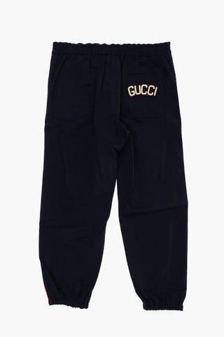 stretch cotton piping pants