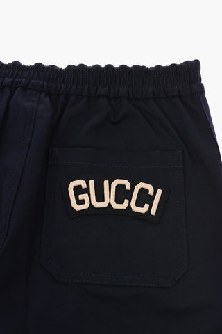stretch cotton piping pants
