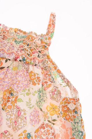 floral-print sleeveless jumpsuit