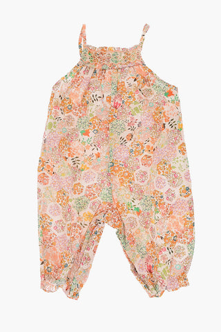 floral-print sleeveless jumpsuit