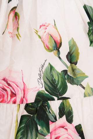 floral-print TROPICAL ROSE back-zip fastening skirt