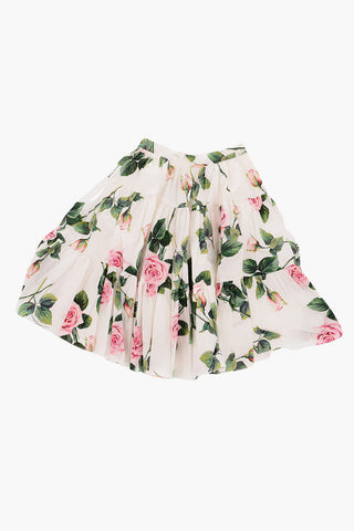 floral-print TROPICAL ROSE back-zip fastening skirt