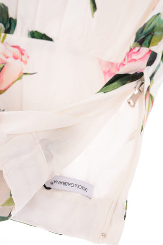 floral-print TROPICAL ROSE back-zip fastening skirt