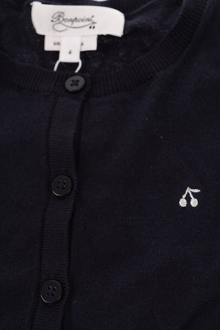 crew-neck cardigan