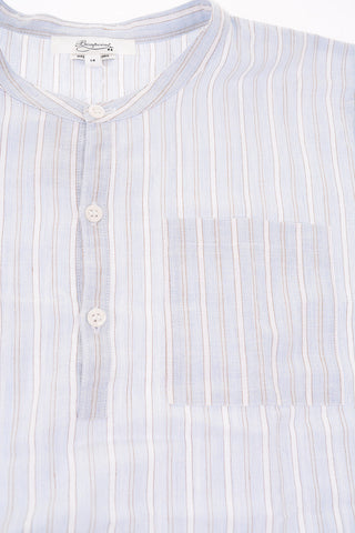 camicia a righe con taschino