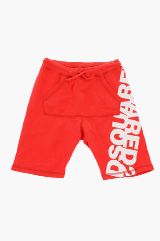 drawstring waist sweat shorts