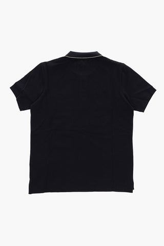 stretch cotton 2 button polo shirt