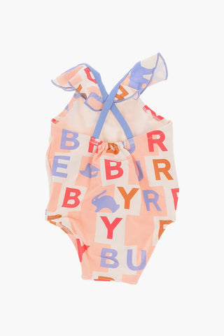 all over logo swimsuit