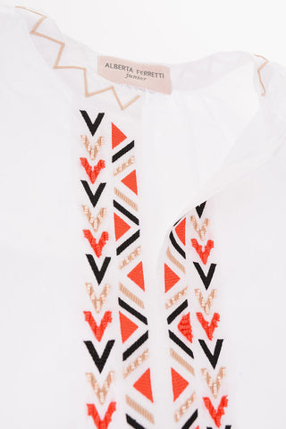 popeline and rhinestone embellished tunic