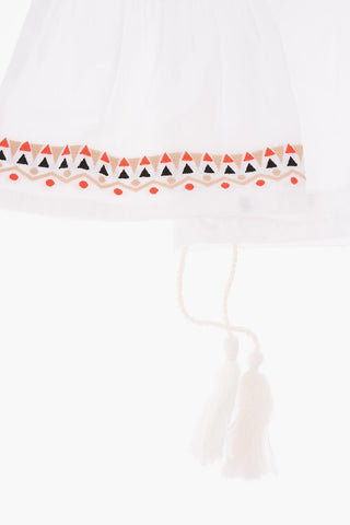 popeline and rhinestone embellished tunic