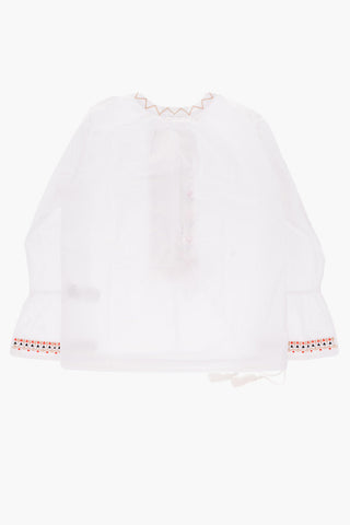 popeline and rhinestone embellished tunic