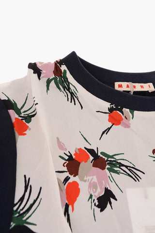 floral-print t-shirt