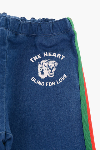 jeans piping con eleastico in vita