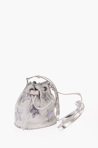 ecoleather and glitter Bucket bag