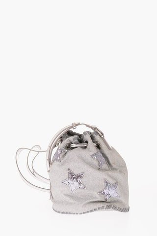 ecoleather and glitter Bucket bag