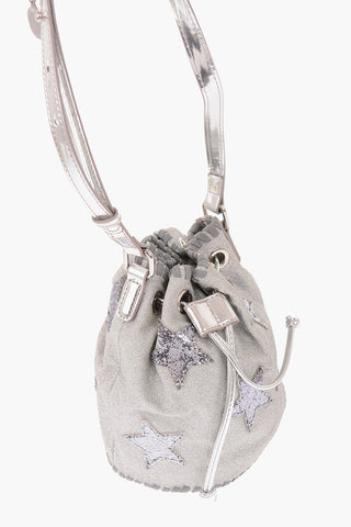 ecoleather and glitter Bucket bag