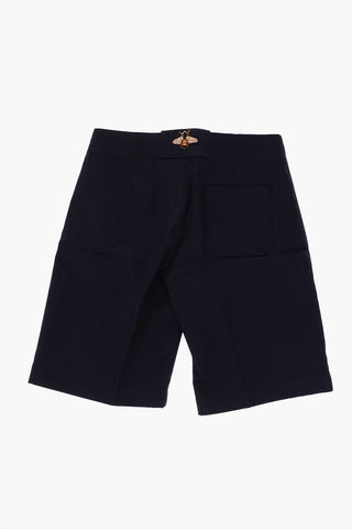 stretch cotton bermuda shorts