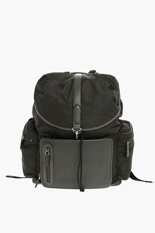 EZ LUXURY zaino in tessuto con dettagli in pelle