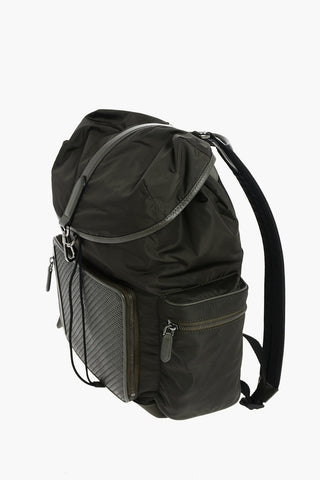 EZ LUXURY zaino in tessuto con dettagli in pelle