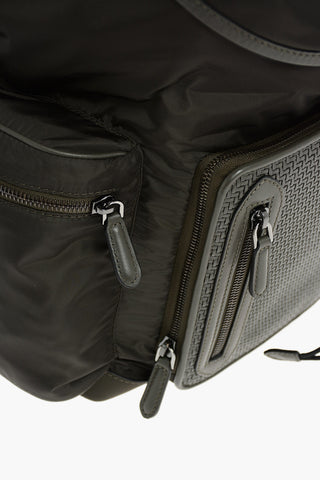 EZ LUXURY zaino in tessuto con dettagli in pelle
