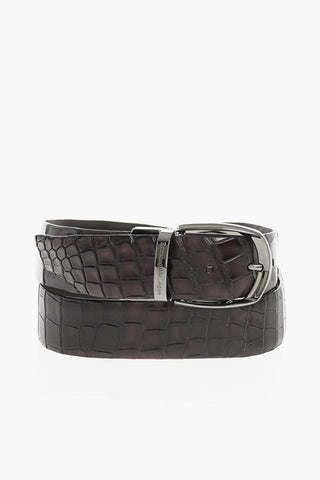 EZ TAILORING 35mm crocodile leather belt