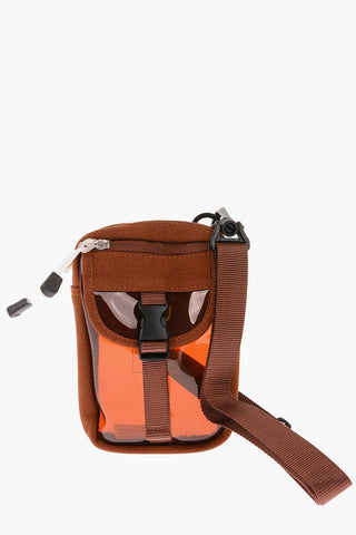 Pvc Shoulder Bag with Suede Trimmings