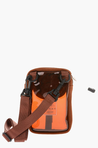 Pvc Shoulder Bag with Suede Trimmings
