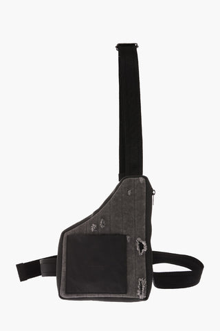 ACW Distressed Denim Saddle Bum Bag