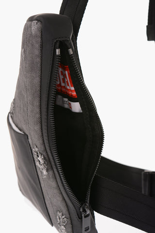 ACW Distressed Denim Saddle Bum Bag