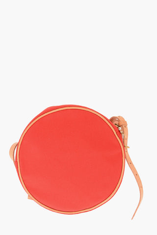 Canvas Shoulder Bag with Leather Trimmings
