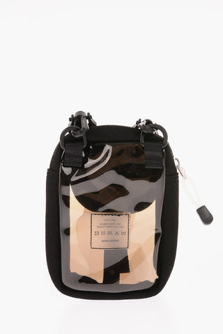 Pvc Shoulder Bag with Suede Trimmings