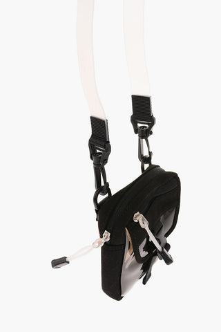 Pvc Shoulder Bag with Suede Trimmings