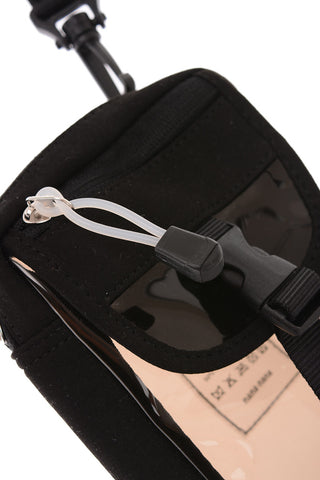 Pvc Shoulder Bag with Suede Trimmings
