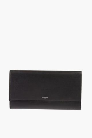 Leather Maxi Wallet with Outer Pocket