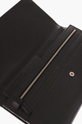 Leather Maxi Wallet with Outer Pocket