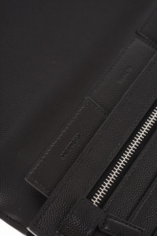 Leather Maxi Wallet with Outer Pocket