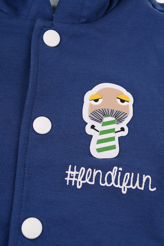 snap buttuns #FENDIFUN hoodie sweatshirt